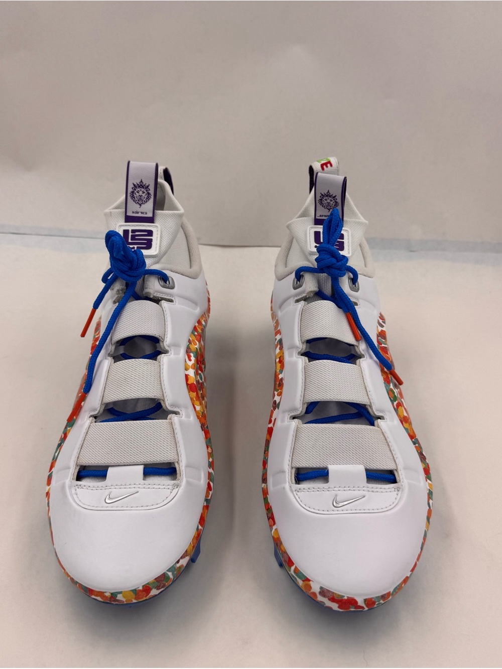 Nike LeBron IV 4 Menace 3 Fruity Pebbles  Football Cleats Men’s 10.5, NEW NWOT - Picture 9 of 16